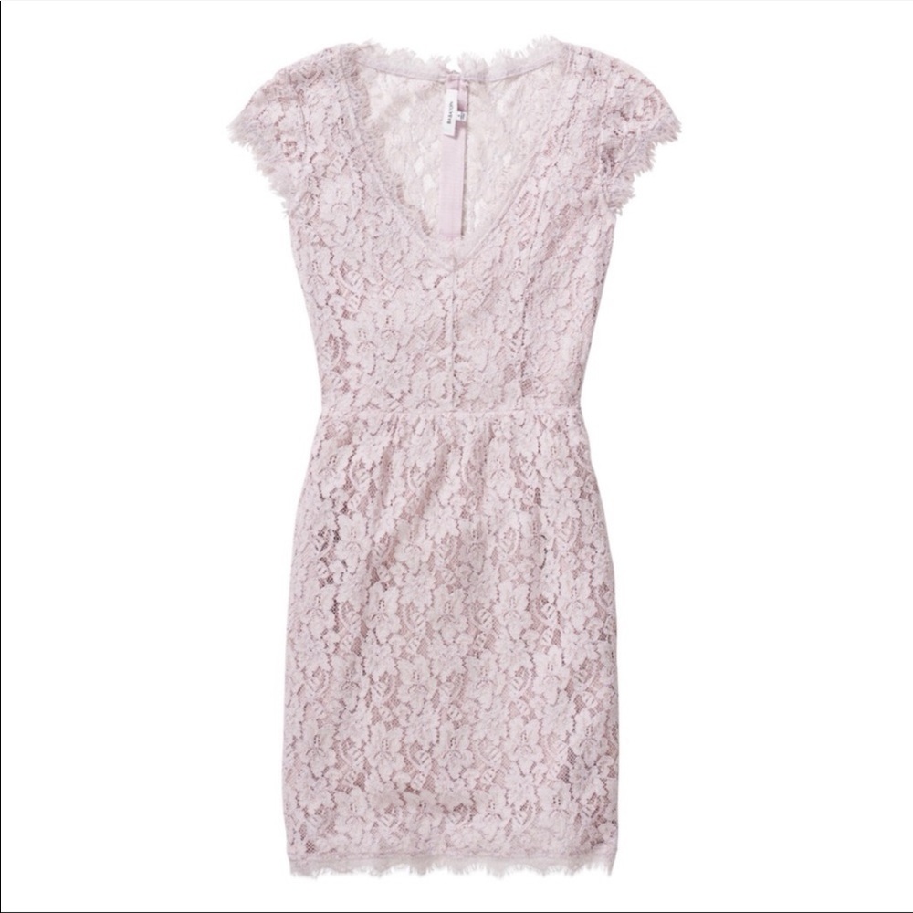 Babaton Artizia Pink Tobias Floral Lace Dress